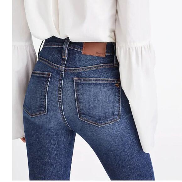 MADEWELL 9" High-Rise Skinny Jeans: Destructed Edition - Size 27 - Picture 5 of 13